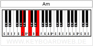 Am 300 Piano Chord